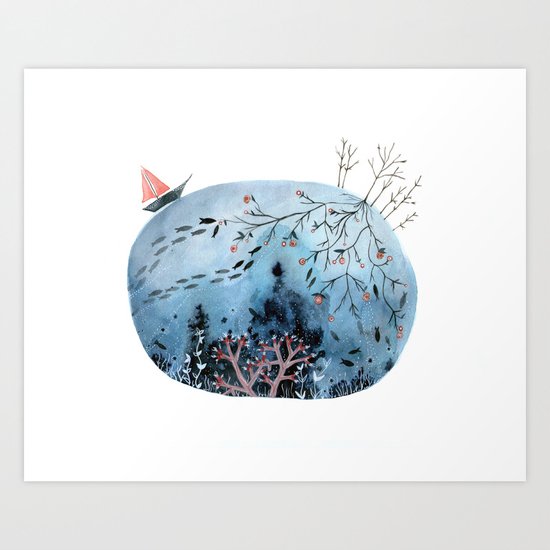 BRIDGES AND BALLOONS Art Print
