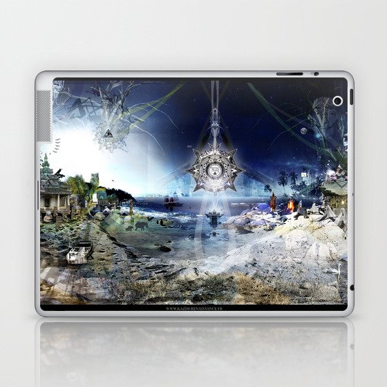 The City of Pyramids in the Night of Pan Laptop & iPad Skin