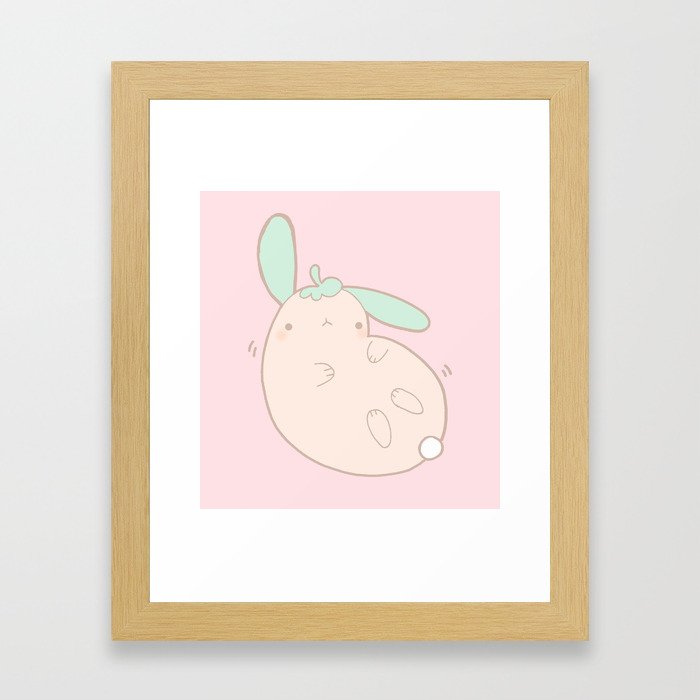 Eggplant Bun (Pink) Framed Art Print