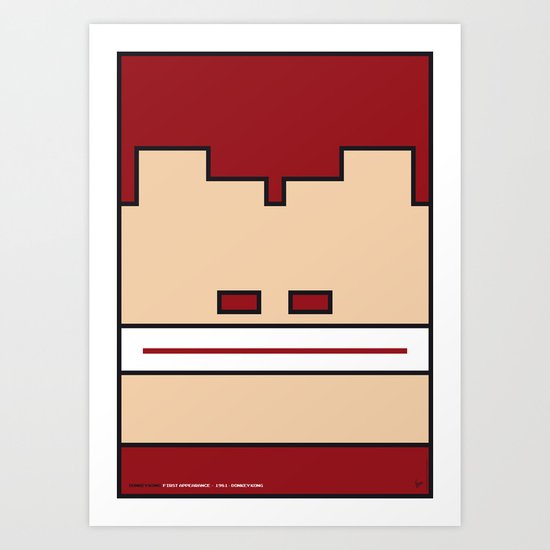 MY DONKEY KONG MARIO BROS MINIMAL POSTER Art Print