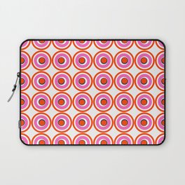 Modern Geometric Abstract Circles Pink and Red Laptop Sleeve
