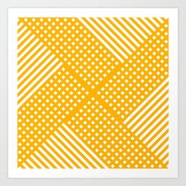 Abstract geometric yellow Art Print