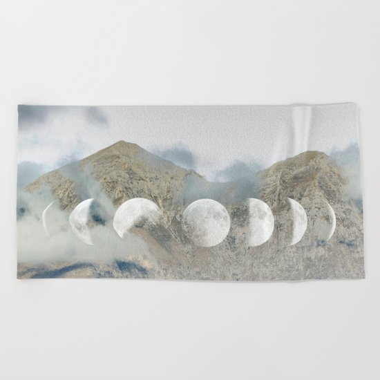 Moonrise Mountains Beach Towel