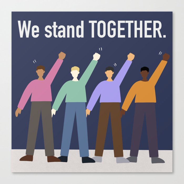 we stand together Canvas Print