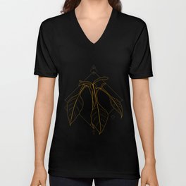 Gold Philodendron Joepii V Neck T Shirt