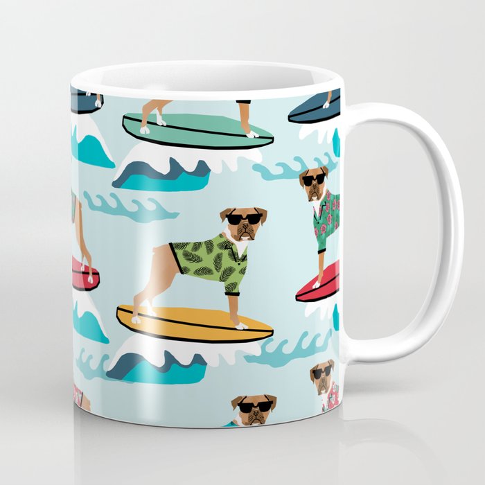 Boxer surfing pattern cute pet gifts dog lovers boxer dog Coffee Mug