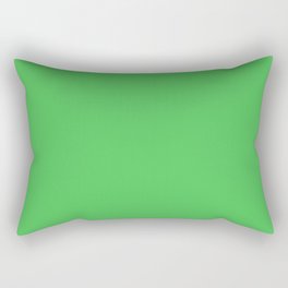 Solid Bright Kelly Green Color Rectangular Pillow