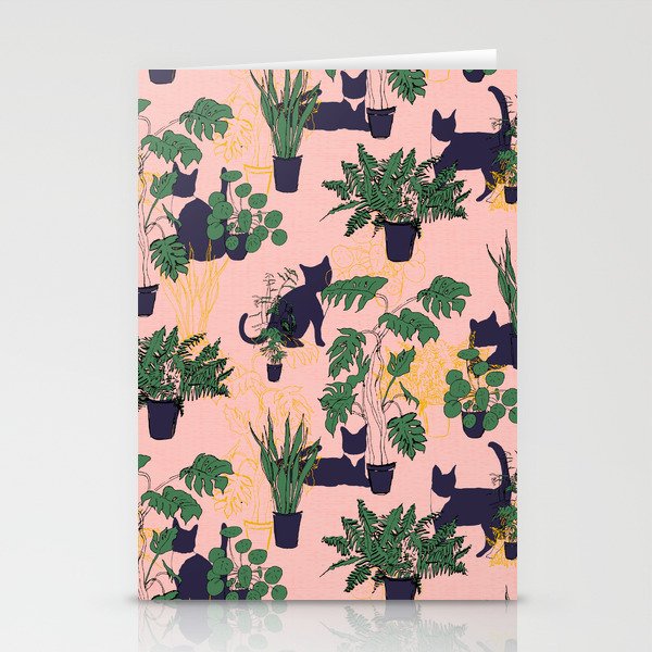 Cats and Houseplants Stationery Cards