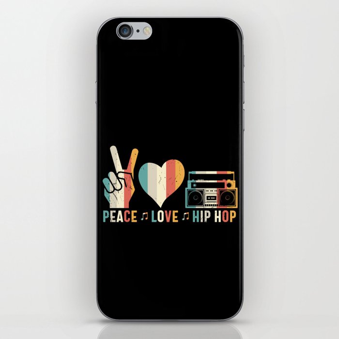 Peace Love Hip Hop Retro iPhone Skin