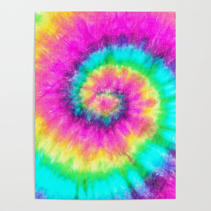 Colorful Tie Dye Spiral Poster