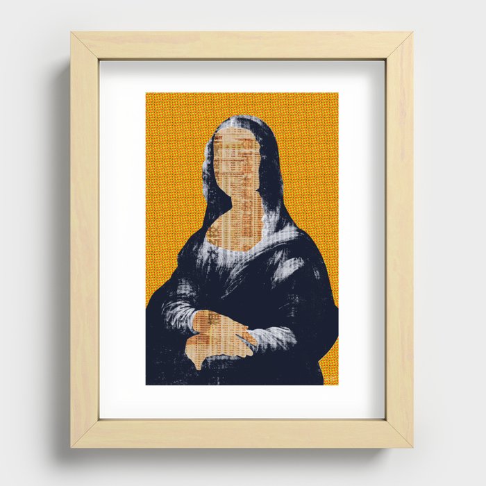 Mona Lisa · yellow press Recessed Framed Print