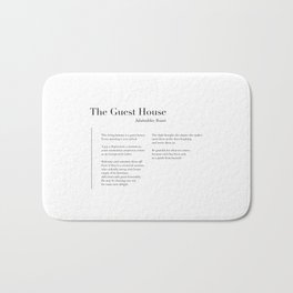 The Guest House by Rumi Bath Mat | Verse, Graphicdesign, Rhyme, Text, Poetry, Poem, Poet, Welcome, Theguesthouse, Meaning 