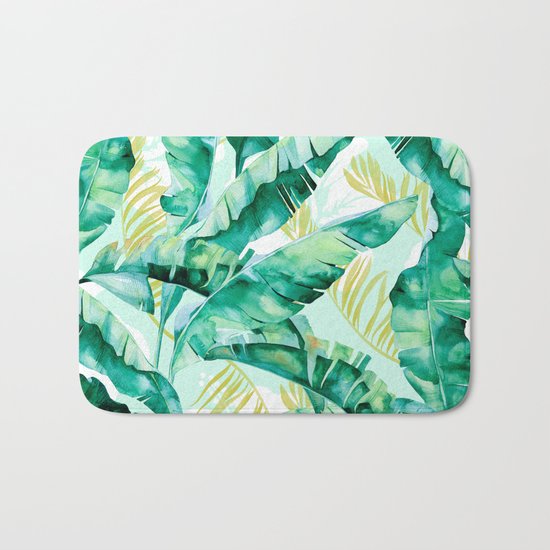 Banana leaf Bath Mat