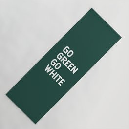 Go Green Go White Yoga Mat