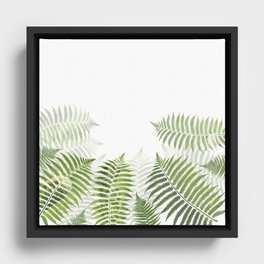 Fern Leaves Pattern Framed Canvas