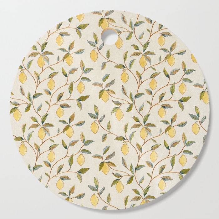 William Morris Vintage Lemon Tree Pattern Cutting Board