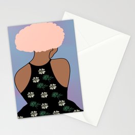 Woman At The Meadow 09 Stationery Card