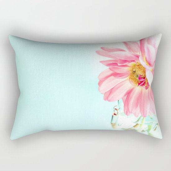 Pink Flower Rectangular Pillow
