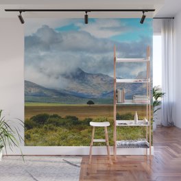 South Africa Photography - A Small Tree Surrounded By Big Landscape  Wall Mural