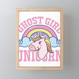 Ghost Girl Unicorn Framed Mini Art Print