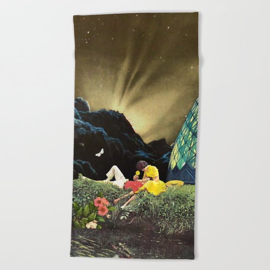 Postcard from New Iceland Beach Towel