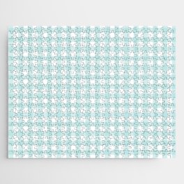 baby blue gingham Jigsaw Puzzle