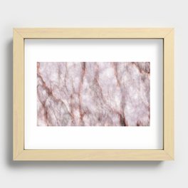 Rose Red Marble Recessed Framed Print