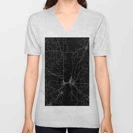 Macon County - minimalist map  V Neck T Shirt