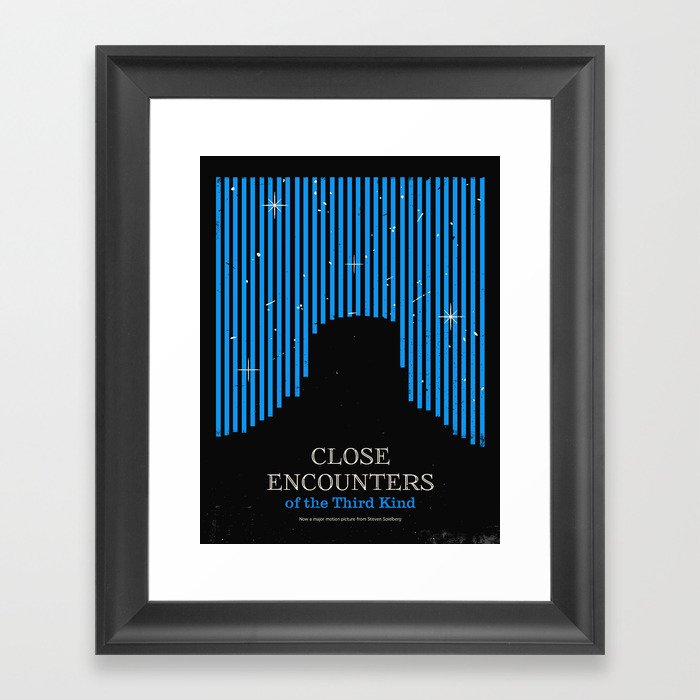 Close Encounters of the Third Kind Minimal Movie Poster Framed Art Print