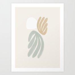 Modern Coral NO.2 | Sage Green Art Print