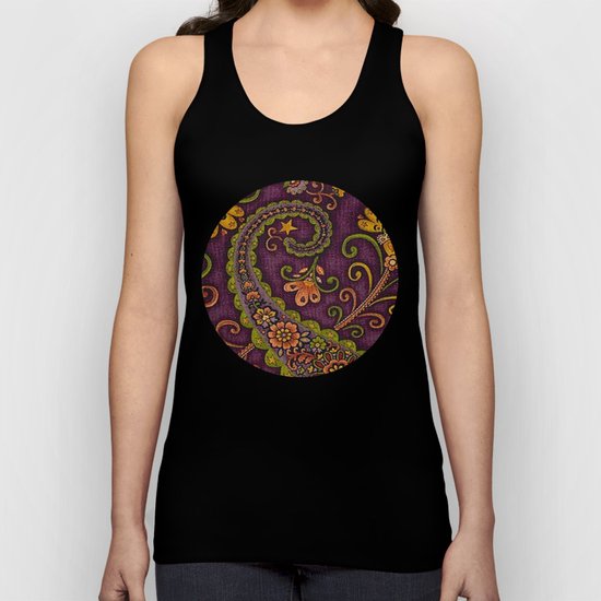 Floral Paisley Pattern 06 Unisex Tank Top