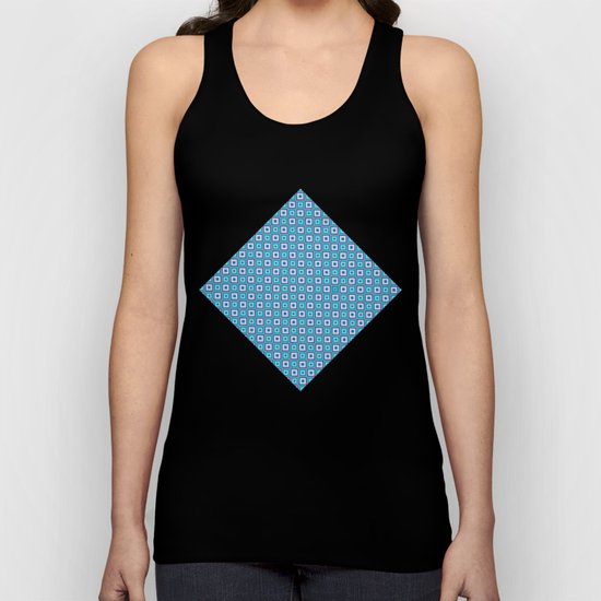 Blue Cubes - Geometric Work Unisex Tank Top