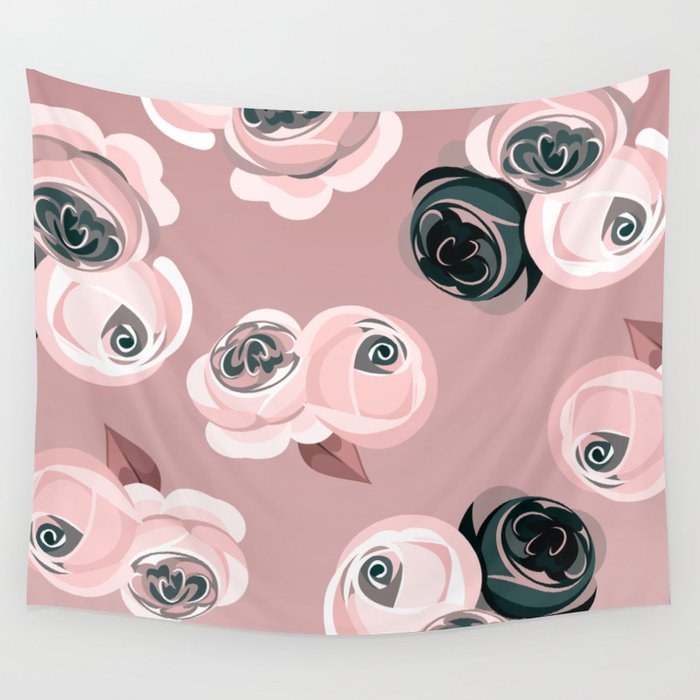 Pink and best sale black tapestry