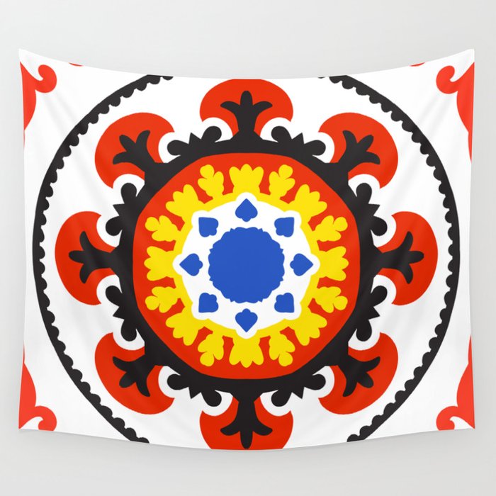 Bold and bright beauty of suzani patterns ver.4 Wall Tapestry