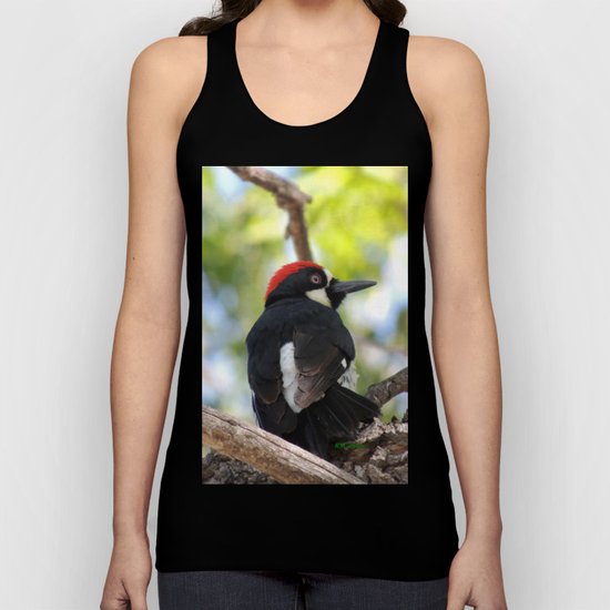 Acorn Woodpecker in Malibu Unisex Tank Top
