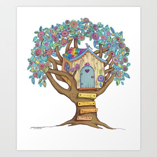 Live Simply, Love Trees Art Print