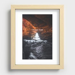 Ocean Waves Oregon Recessed Framed Print