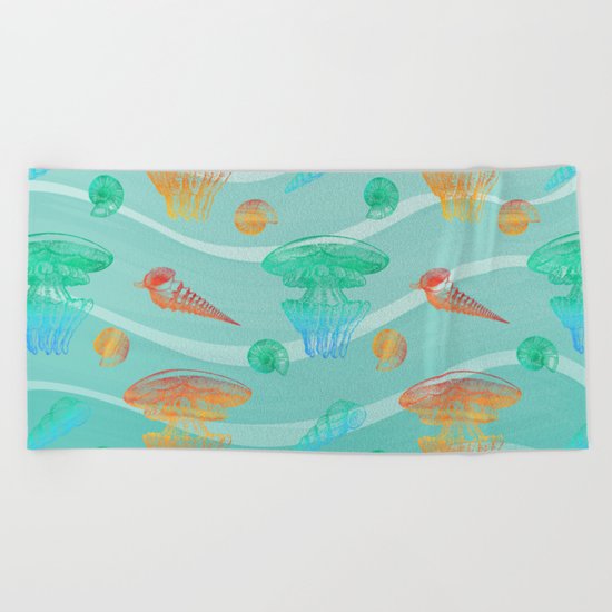Marine Pattern 12 Beach Towel