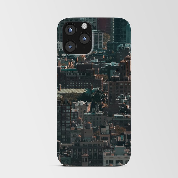 New York City Manhattan rooftops aerial view iPhone Card Case