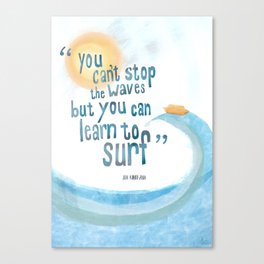 Learn to surf  Canvas Print