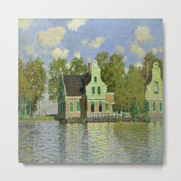 Claude Monet - Houses on the Zaan River at Zaandam  Metal Print