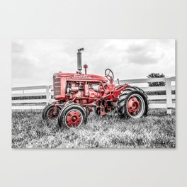 Old Rusted Tractor Grill With Retro Insignia Canvas Art Poster Print Wall Decor 