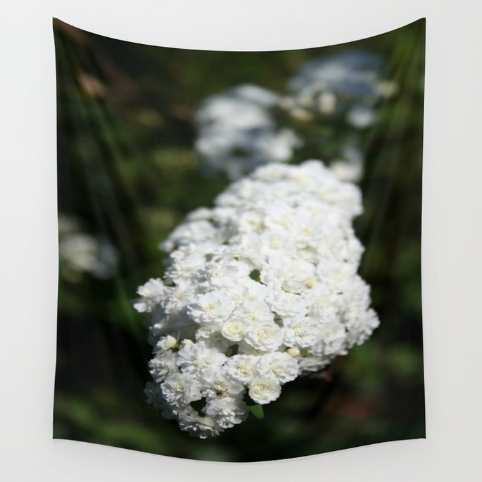 Deutzia White Spring Blossoms Wall Tapestry