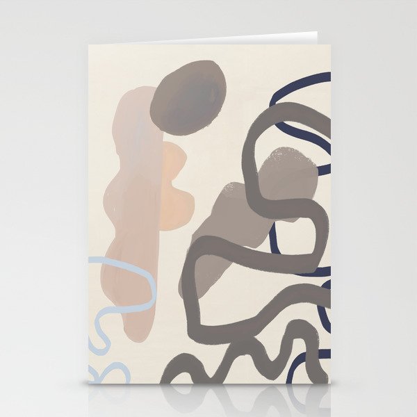 Organic Abstract in neutral tones Stationery Cards