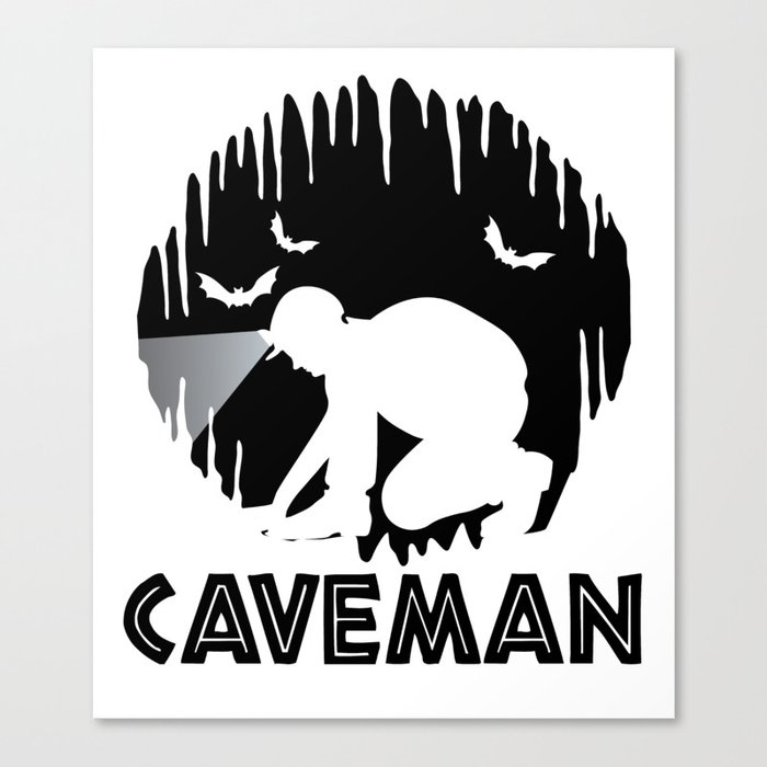Caveman - Caver Spelunking Speleology Canvas Print