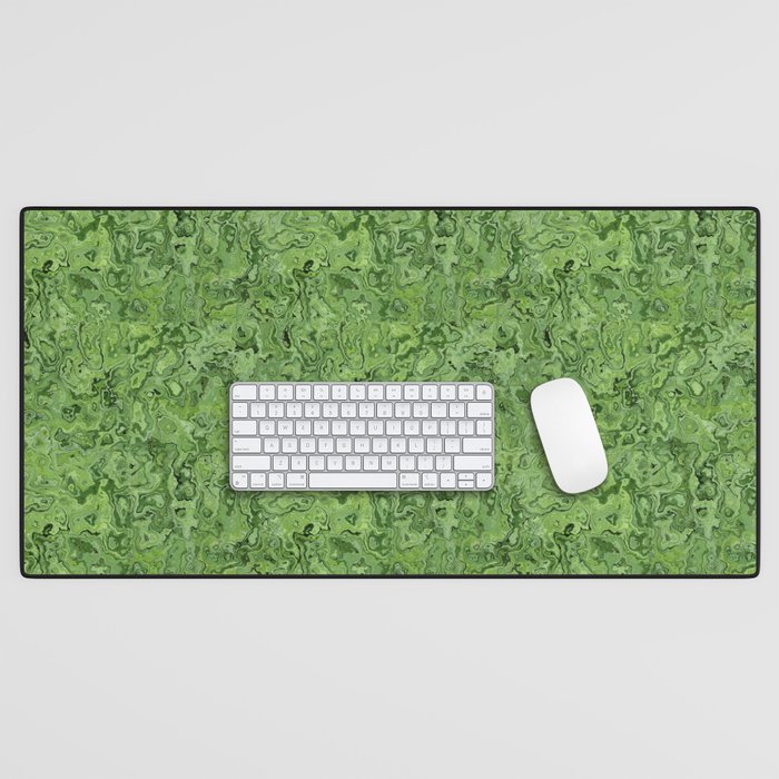 Green Marble Pattern Desk Mat