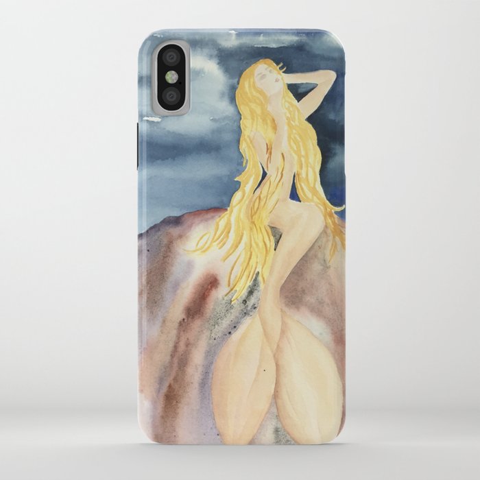 Mermaid on the Rocks iPhone Case
