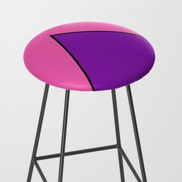 Purple Pyramid or Triangle on Pink Background Bar Stool