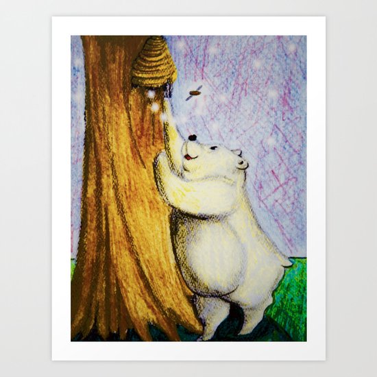 Honey Bear Art Print