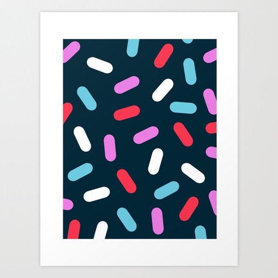Ralph - pattern design neon bright modern trendy hipster wacka pop art 1980s 80s inspired memphis Art Print